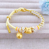 【限时7.5折】【定价黄金】足金 #卡通 3D硬金烤漆小熊维尼蜂蜜罐吊饰米黄色绳卡通编绳调节手链成品手串(AJ3DSC00237)(预售产品下单后不退款不退货不换货不补差价) 商品缩略图3