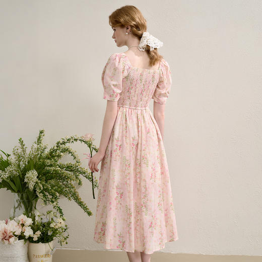 【限时秒杀】【海边度假风】法式纯欲辣妹风碎花裙女夏季泡泡袖连衣裙H0050871/H0051067 商品图4