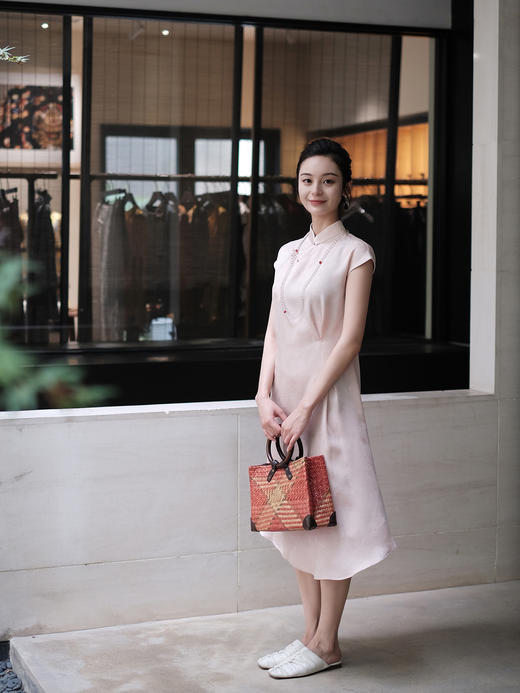 盛唐牡丹 |重缎正绢枇杷花旗袍裙 商品图5