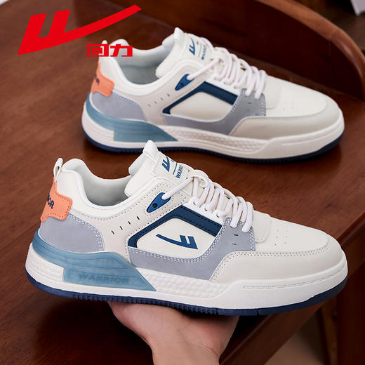 回力2025春季新款运动板鞋百搭潮流拼色男款透气休闲软底减震耐磨 商品图3