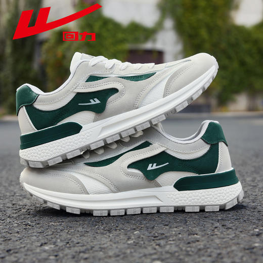 回力男鞋2025年春季新款休闲鞋潮流百搭透气阿甘鞋网面跑步运动鞋 商品图3