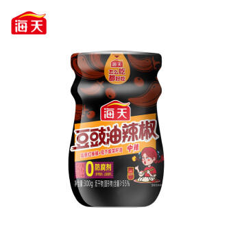 海天辣椒油 豆豉辣椒酱300g 拌面拌饭酱 油泼辣子 豆豉酱  香辣酱家用 /粮油调味 /调味品 /中式酱料 商品图0