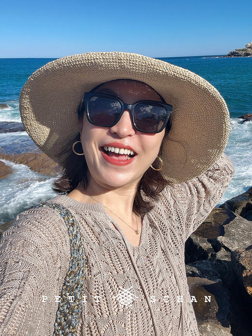 PETIT SCHAN小闪 CLO#803 Shadow Game 光影游戏 亚麻棉镂空针织罩衫 商品图1