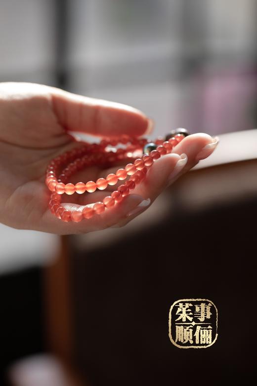 【茱事顺俪】18K黄金沉香南红珍珠手链 商品图5