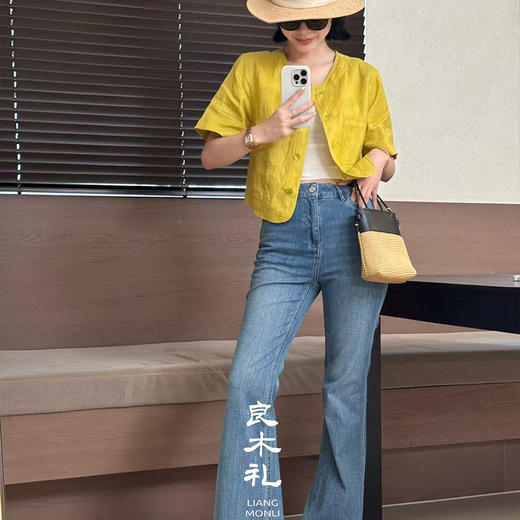 【现货】亚麻短袖外套(84719) 商品图1