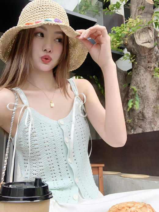 【129元任选2件】现货！系扣针织吊带背心 商品图11