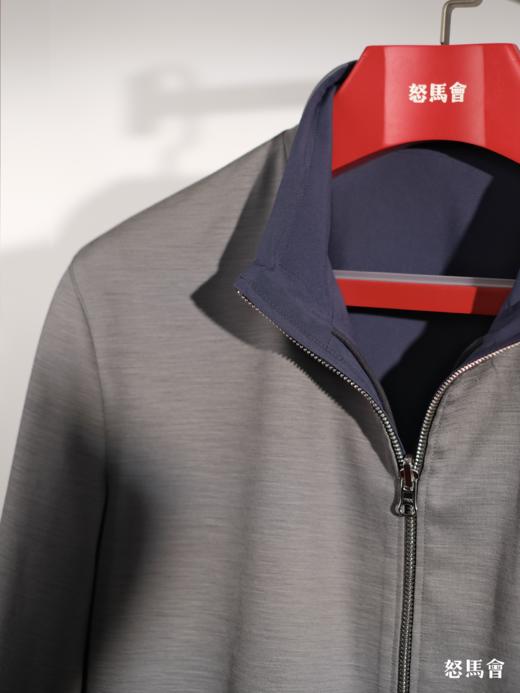 Olmetex 藏蓝&灰色双面飞行员夹克 商品图7