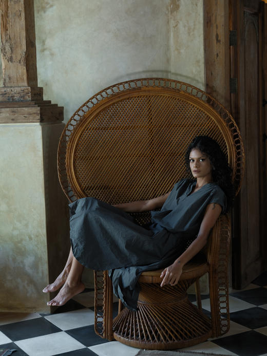 Jai  松柏绿匹马棉锡耶纳连衣裙 商品图5