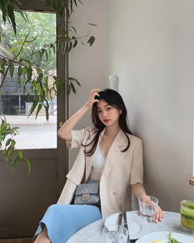 金蘑菇菇 悸动西装组 私服西装+ 人鱼裙