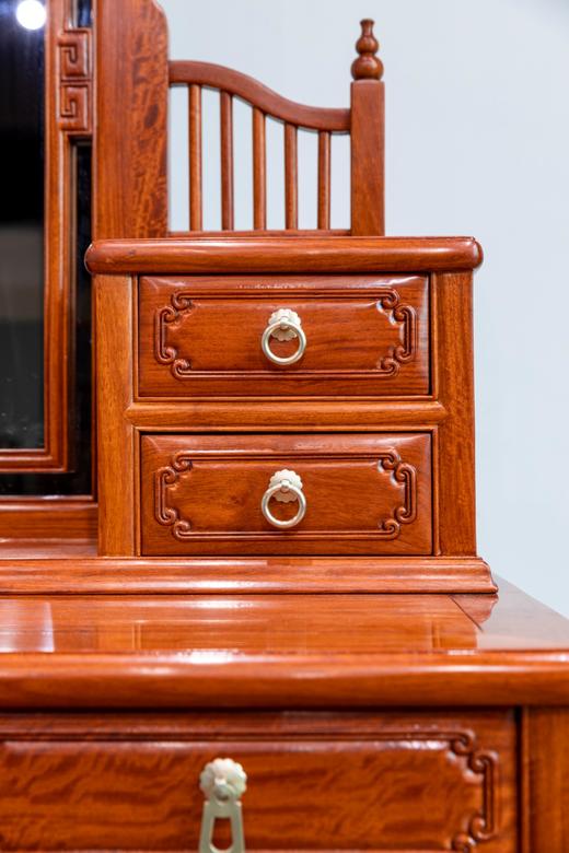 红桥红  家具严选  缅甸花梨(大果紫檀）  【115新明式梳妆台两件套】 商品图3