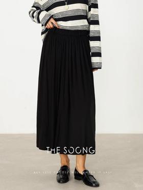 THESOONG"清凉油"经典轻薄灵动松弛感松紧腰半身裙HWQZ6523