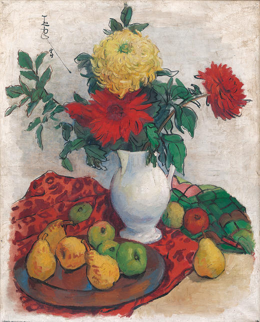 伽罗 JALO 潘玉良挂画-《双色菊花和水果》 商品图5
