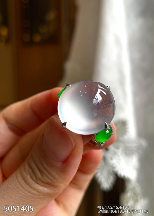玻璃种蛋面戒指【5051405】具体价格微信咨询 商品图0