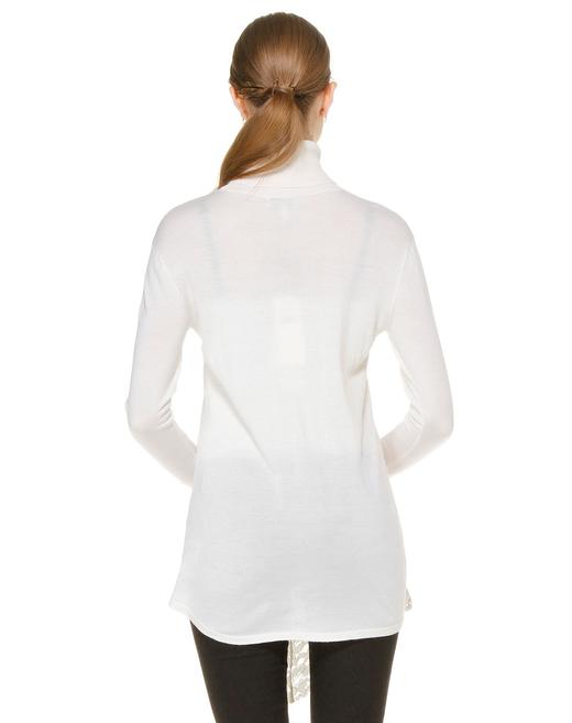 JOAN&DAVID   米白色潮流拼接长款长袖针织衫 商品图1