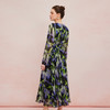 QF896斯尔丽25夏季新款法式优雅浪漫显瘦显高印花雪纺设计感放摆连衣裙 商品缩略图1