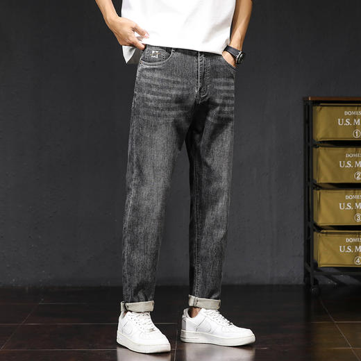 【DYG】大依优型大码牛仔裤休闲百搭长裤宽松加肥加大潮流薄款裤子胖子男士 商品图6