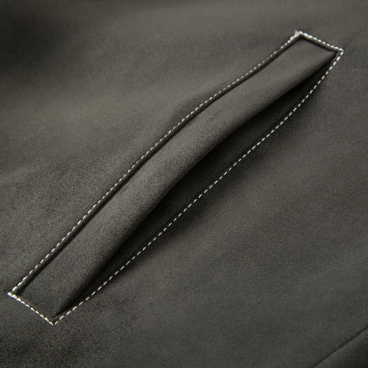 GXG男装 明线设计pu皮夹克男撞色拼接外套宽松潮流夹克 春秋热卖夹克 商品图3