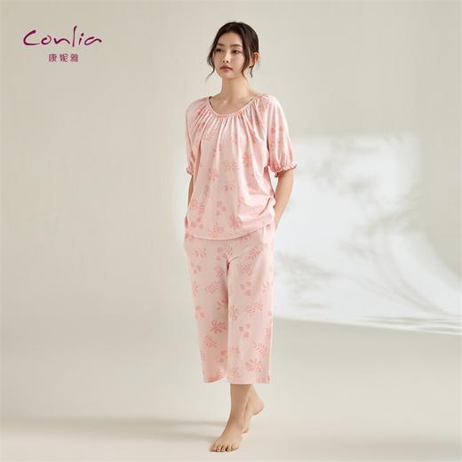 康妮雅女式短袖中裤套头套装 商品图1