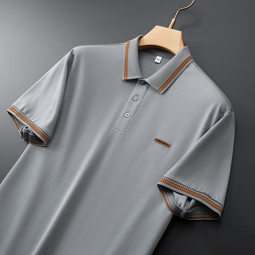 【双股丝光棉】【DPF】大依优型大码短袖POLO衫莱赛尔棉半袖t恤男士加大码夏装保罗上衣肥佬商务休闲 商品图6