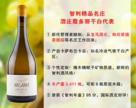 【现货特促，整箱更优惠】智利10大家族名庄：维拉酒庄阿加纳霞多丽旗舰干白（2023年）