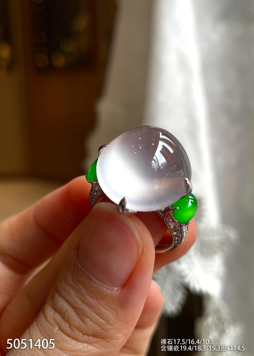 玻璃种蛋面戒指【5051405】具体价格微信咨询 商品图2