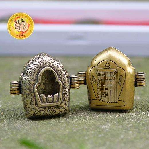 新品藏式纯铜雕花佛龕嘎乌盒做旧工艺 商品图2