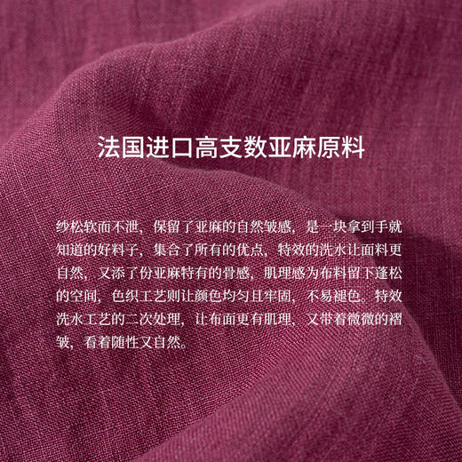 绽放旅行女装222朵/荷叶小衫高支皱纹色织亚麻一字领荷叶袖T恤衫 商品图3