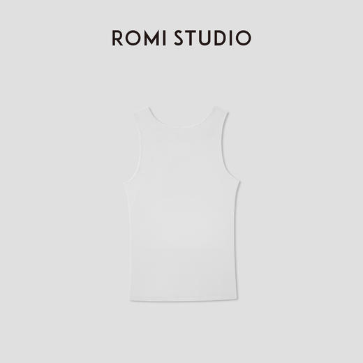ROMI STUDIO“简约随性” 高支棉高弹U领针织吊带背心 RW24ASZ0456 商品图5