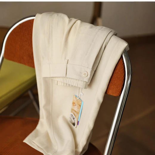 清凉解暑 抗皱亚麻裤！2025宽松直筒高腰显瘦九分休闲裤奶奶裤女夏新款！ 商品图3