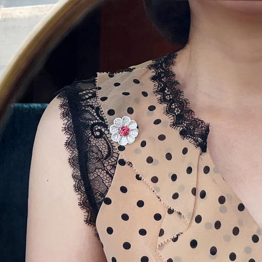 ONLY系列 18K镶钻石和碧玺胸针 商品图2