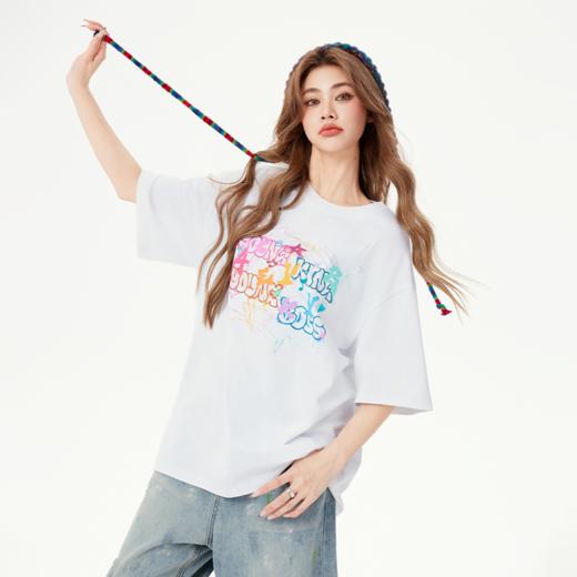 YKYB黄子韬短袖T恤2025夏季新款全棉舒适透气涂鸦手绘街头个性上衣Y52NDT024 商品图6