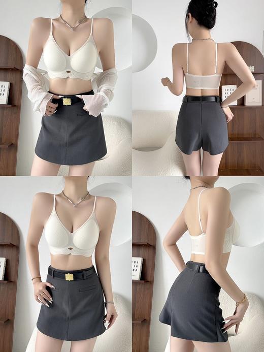 【GZ】无忧购裸感洞洞杯小吊带美背/蜂巢透气杯果冻条提拉支撑轻薄文胸2075（截单后3-5天发货) 商品图7