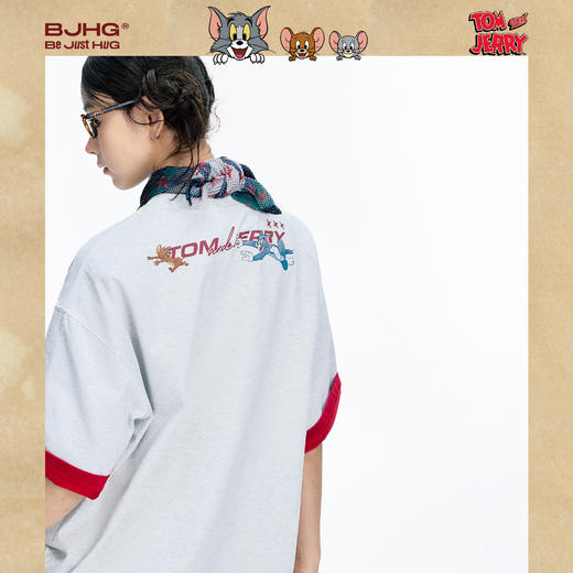 【猫和老鼠联名】 BJHG不计后果美式凉感短袖t恤男夏速干情侣半袖 商品图3