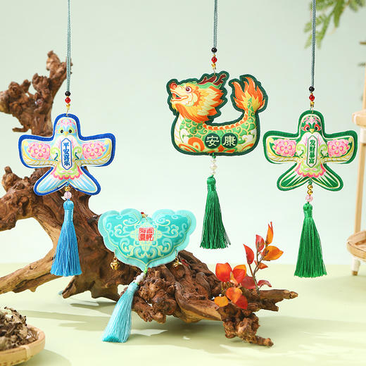 【秒杀】9.9包邮端午节龙舟香包香囊手工刺绣随身挂饰品古风汉服艾草荷包挂件 商品图2