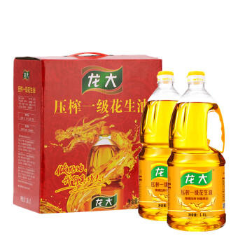 龙大 食用油 压榨一级 特香花生油 1.8L*2（礼盒） 新花生新鲜油 /粮油调味 /食用油 /花生油 商品图0