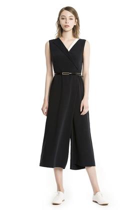 SINGLY 个性高腰阔腿连体裤（无腰带） 16430