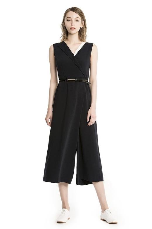 SINGLY 个性高腰阔腿连体裤（无腰带） 16430 商品图0