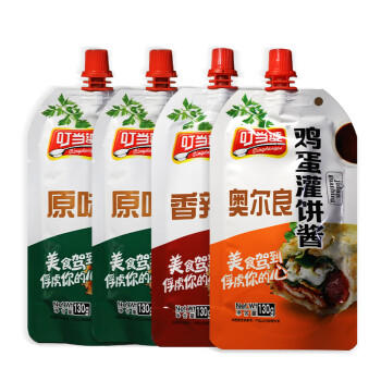 叮当婆鸡蛋灌饼酱原味x2 香辣x1 奥尔良x1 共130gx4袋家用调味品酱料 /粮油调味 /调味品 /中式酱料 商品图5