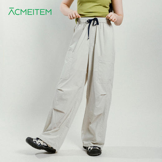 【出游季特惠】ACMEITEM爱棵米户外亲子休闲长裤撞色宽松棉感直筒裤子男女GAG3020366C 商品图0