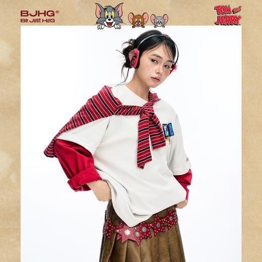 【猫和老鼠联名】 BJHG不计后果美式短袖t恤男款夏季凉感速干半袖 商品图1