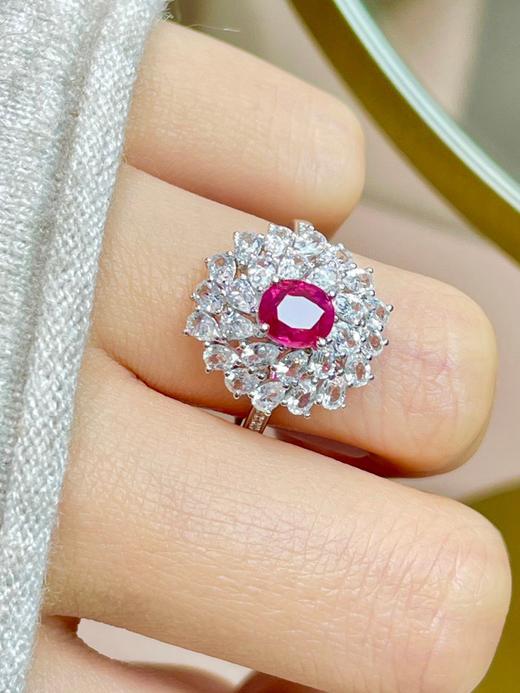 1ct刻面红宝石戒指 商品图2