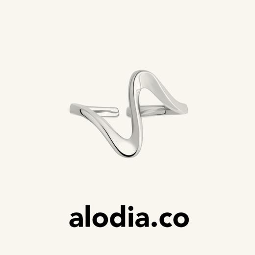 【Faye傅菁同款】alodia.co 品牌直发 心动戒指 开口可调节925银心电图素圈百搭 商品图1