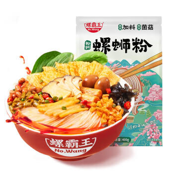 螺霸王原味螺蛳粉加料菌菇400g*5袋礼盒柳州特产速食米线螺狮粉送礼 /粮油调味 /方便食品 /螺蛳粉 商品图4