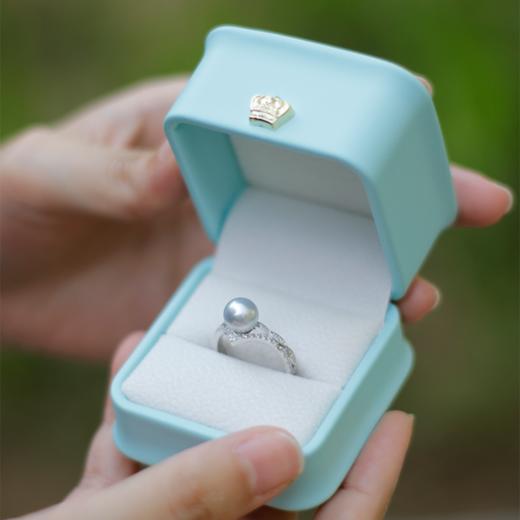 【源头直采精挑级别】古蝶海水珠真多麻系列珍珠项链/戒指 8-9mm近正圆强光微瑕 商品图2