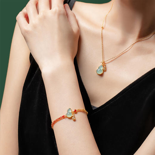 【故宫饰品】翡翠葫芦手链项链礼盒博物馆文创生日母亲节礼物送妈妈 商品图1