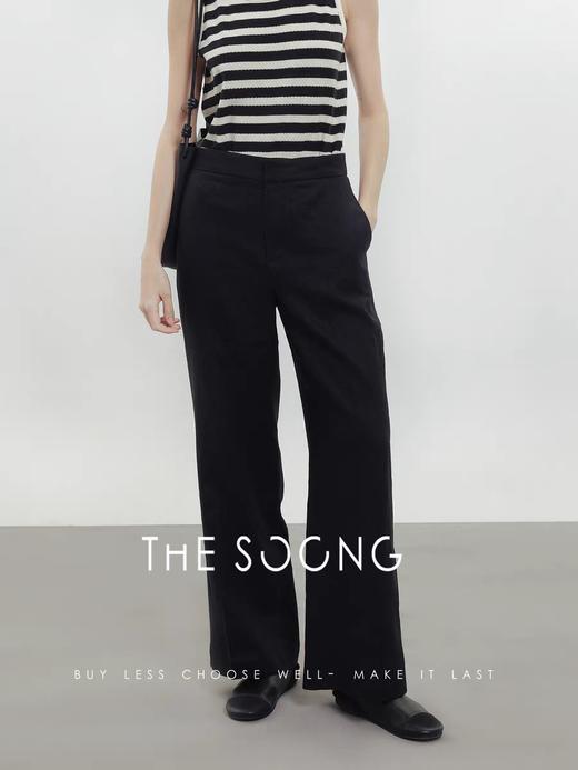 THESOONG|’麻界的进阶版’中腰100%甄选亚麻休闲裤HWKZ3999 商品图0