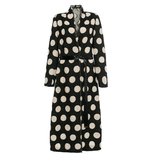 A1GA4028804 玛丝菲尔Marisfrolg 【羊毛混纺】立领绑带波点羊毛呢大衣冬 商品图3