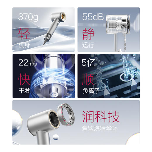 COSHARE 酷鲨护发高速吹风机HD10 速干无叶便携 大风量负离子低噪 11W转高速无刷电机 护发电吹风 节日礼物 送礼佳品 商品图10