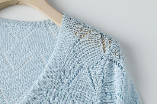 【和纸纱镂空小开衫】质地轻盈，光泽柔和，上身舒爽透气不闷热JZ2521-CC 商品图9