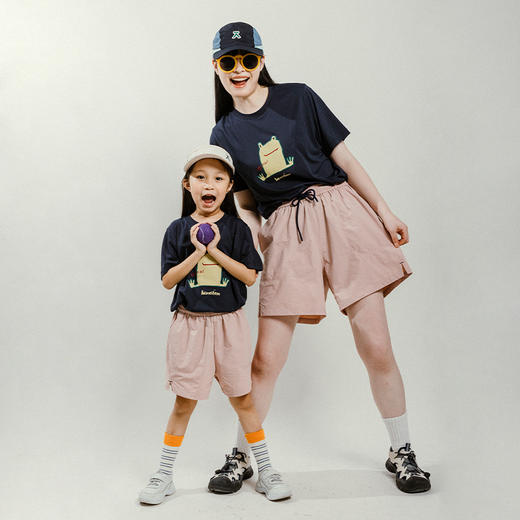 【童品会专属】#ACMEITEM爱棵米 户外亲子动物印花速干短袖T恤宽松抗UV上衣女士GAG2447007C GAG3447008C 商品图2